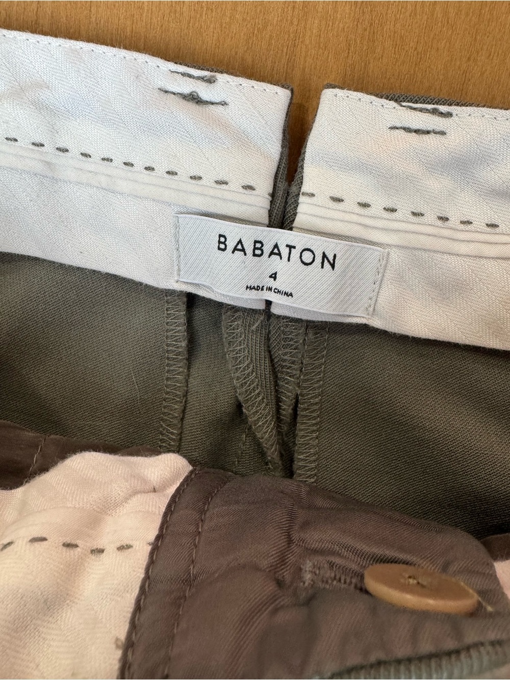 Babaton Aritzia Women’s Size 4 Sage Green Wool Blend Wide Leg Cropped Pants - Picture 2 of 9